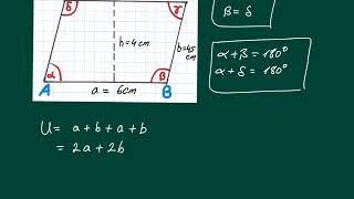 Parallelogramm  Umfang und Fläche berechnen [upl. by Ayidan]