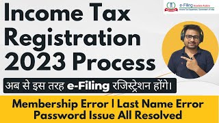 Income Tax Registration Kaise Kare  How to Register on Income Tax efiling Portal 2023 [upl. by Sowell]