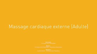 1  Massage cardiaque externe adulte [upl. by Akeirahs]