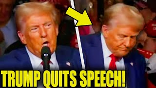 Trump ABRUPTLY STOPS Speech After HUMILIATING MOMENT [upl. by Sirod]