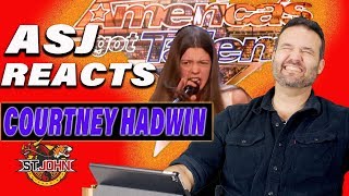 Courtney Hadwin reaction on AGT  AUSTIN ST JOHN THE RED RANGER [upl. by Ahsitnauq298]