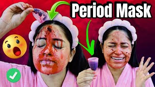 🤢I Applied My Own Period Blood On My Face To Test Period Masking For Fair Skin 🤔Viral Trend Testing [upl. by Rehposirhc]