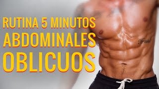 Rutina para abdominales oblicuos en casa  RX08 [upl. by Tonina]