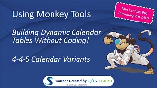 Using Monkey Tools  Building dynamic 445 calendar tables without coding [upl. by Ihcas103]