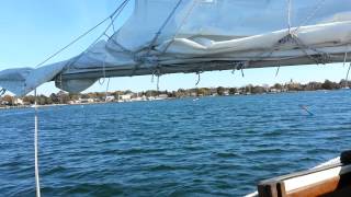 Herreshoff America Catboat Scandalized Sail [upl. by Lubet]