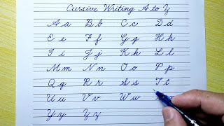 Cursive writing a to z abcd  English capital and small letters  Cursive handwriting practice [upl. by Nuncia]