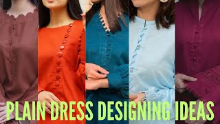 Latest Plain Suit Design Ideas  Plain Dress Designing  Plain Shirt Designing  Fashion Fever [upl. by Thun]