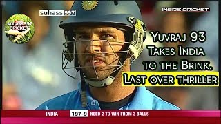 West Indies vs India Yuvraj 93 takes India to the brink of a famous win [upl. by Tertia]