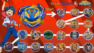 【Savior Valkyrie VS ALL Beyblade Burst Cho Z Marathon battle】 ベイブレードバースト 超ゼツ 베이블레이드 버스트 초제트 마라톤 배틀 [upl. by Imnubulo]