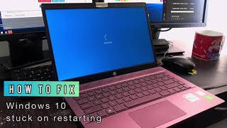 How to Fix WINDOWS 10 stuck on restarting screen LAPTOP [upl. by Aicel]