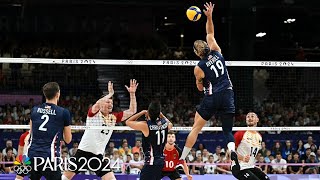 USA fights off Germany avoids disastrous collapse in mens volleyball  Paris Olympics  NBC Sports [upl. by Donaldson]