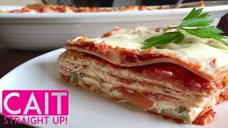 Cheese Lasagna Recipe  Simple Classic Lasagna  Cait Straight Up [upl. by Knick166]