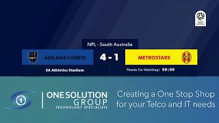 🏆 NPL SA Round 5️⃣ 🏟 Adelaide Comets vs MetroStars NPLSA [upl. by Aromat155]