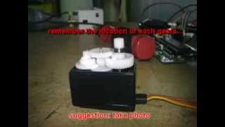 TowerPro SG 5010 Servo modification tutorial 360 degree of rotation [upl. by Aikenat]