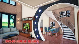 3040 duplex house plan  3 bedroom duplex house design  manis home [upl. by Lavine]