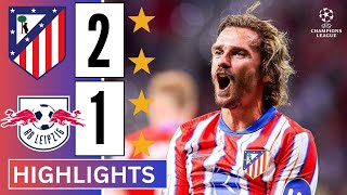 Atletico Madrid vs RB Leipzig 21 Extended HIGHLIGHTS  Griezmann  Swsko  Gimenez  2024 [upl. by Kilbride]