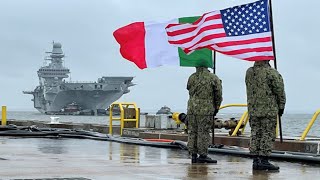 Italian Aircraft Carrier Cavour Is Back Home Qualified For F35B [upl. by Postman]