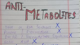 Pharmacology Anti Cancer drugs topic Anti metabolites ites uses mechanism of action Part 1 [upl. by Solegnave]