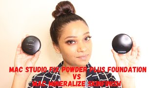 MAC studio fix powder plus foundation vs MAC mineralize skinfinish [upl. by Edyth]