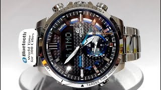 Casio Edifice ECB800D1A Bluetooth Solar powered watch video 2018 [upl. by Goddord]