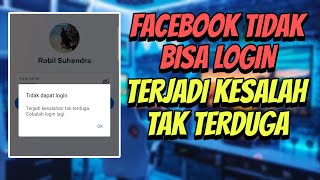 Facebook Tidak Bisa Login Terjadi Kesalahan Tak Terduga [upl. by Kcirddes]