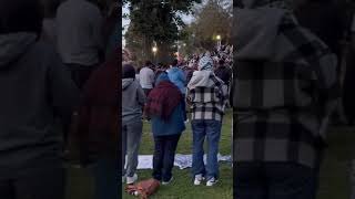 American students converting to Islam and participate in an Islamic call to prayer at UCLA [upl. by Yllitnahc]