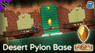 Desert Pylon Base Pyramid Design ▫ Terraria 14 Pylon Builds [upl. by Boothman589]