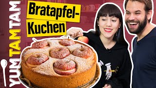 Bratapfelkuchen  Mit Marzipan amp Nüssen  yumtamtam [upl. by Shum11]