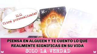 💌100 REAL PIENSA EN ALGUIEN Y TE DESCUBRIRÉ LO QUE SIGNIFICAS PARA ELELLA🔥 Tarot Interactivo Amor [upl. by Tawney]