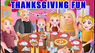 Baby Hazel Thanksgiving Fun  Fun Game Videos By Baby Hazel Games [upl. by Nehtanoj]