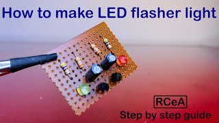 DIY LED Flasher Circuit  Easy Guide to Making Flashing LED Lights [upl. by Jaymee]