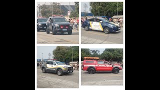 Desfile de 7 de Setembro de 2024 Mogi das Cruzes Viaturas Polícia Militar TOR Bombeiros GCM ROMU [upl. by Xuaegram592]