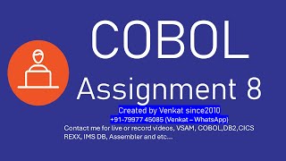 COBOL Assignment 8  Calculation Report Generation [upl. by Anaet]