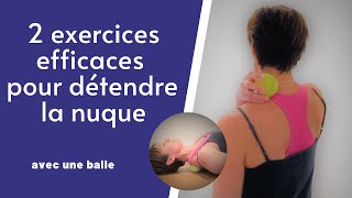 DÉTENDRE la nuque et les trapèzes en automassage avec une balle [upl. by Eldnik]