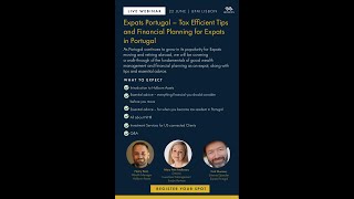 Tax Efficient Tips and Financial Planning for Expats in Portugal [upl. by Bertrando633]