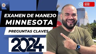 EXAMEN TEORICO DE MANEJO MINNESOTA 2024 I Aprobarás con estas preguntas [upl. by Neerihs]