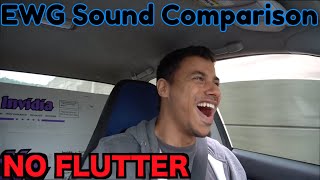 Flutter vs NoFlutter External Wastegate Sound Comparison on 2006 Subaru WRX Hawkeye STi [upl. by Anaeco]