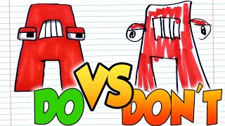 DOs amp DONTs Drawing ALPHABET LORE AZ In 1 Minute CHALLENGE [upl. by Croydon679]