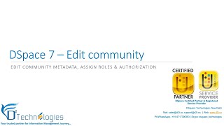 DSpace 7 tutorial  Edit Community [upl. by Secnirp]