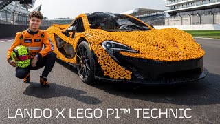 Lando Norris drives LEGO P1 at Silverstone [upl. by Wilkens]