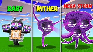 Evolution of Wither to MEGA Wither Storm in Minecraft [upl. by Eidac43]