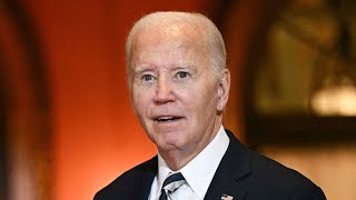 ‘Embarrassing Joe Biden stands on stage in silence after losing train of thought [upl. by Arturo]