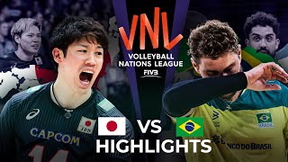 HISTORICAL MATCH  JAPAN vs BRAZIL  Mens VNL 2023 [upl. by Eseeryt844]