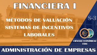 FINANCIERA I  FINAL MÉTODOS DE VALUACIÓN DE INVENTARIOS  SISTEMAS DE INCENTIVOS LABORALES [upl. by Ennairej]