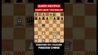 Edward Lasker vs Fritz Englund 1913Queen sacrifice for win chess [upl. by Vasta]