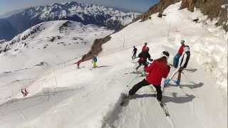 Descente ski alpe dhuez par tunnel 3330m à 1840m [upl. by Ahsened422]