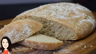 How to Make Rustic Homemade Bread  EASY No Knead Recipe [upl. by Lucais]