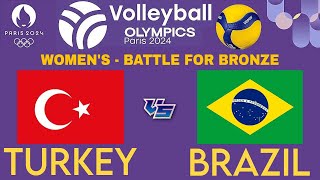 OLYMPIC WOMENS VOLLEYBALL LIVE │ BRAZIL vs TURKEY Livescore [upl. by Ieso973]