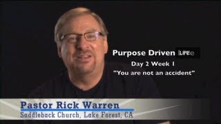 Purpose Driven Life Devotional  You are not an accident Week 1 Day 2 [upl. by Hospers]