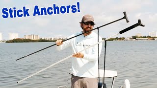 Stick Anchors How To Anchor Your Boat Or Kayak In Shallow Water Fast And Inexpensive [upl. by Jezebel755]